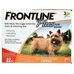 Frontline Plus - Small Dogs Weight:0-22 Lbs (box Color : Orange) 6 Doses
