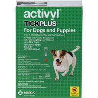 Activyl Tick Plus For Small Dogs 14 Ð 22 Lbs Orange 4 Pack